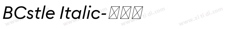 BCstle Italic字体转换
